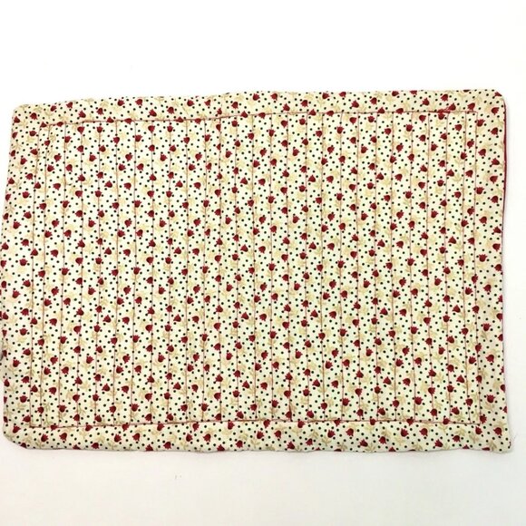 VTG 4 Quilted Holiday Placemats11”x15” 4 Matching Napkins Christmas Santa Angels - Picture 3 of 12